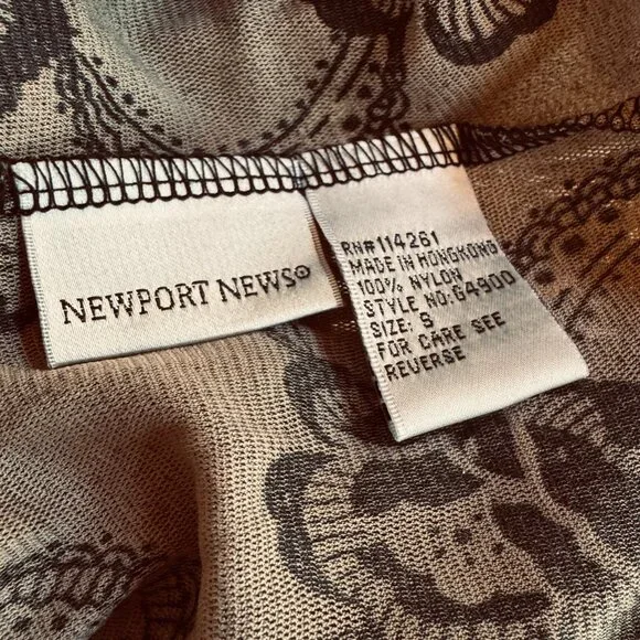 NWOT! Vintage Newport News Black Glitter Lace Floral Mesh Top Sz Small 1990s - Picture 6 of 6